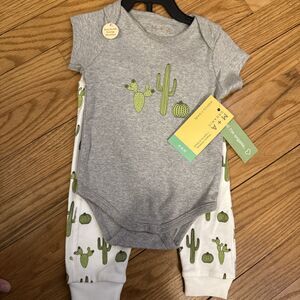 INFANT M+A MONICA + ANDY ORGANIC First Moves Set 6-9 Months NWT Cactus